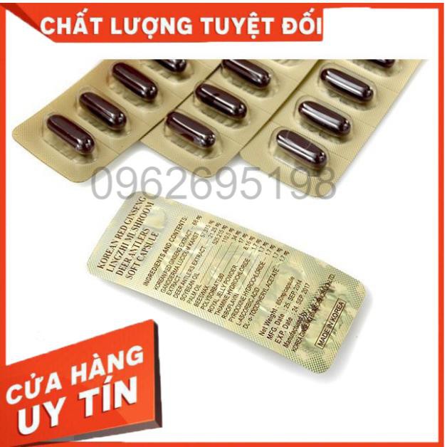 Đạm Tổng Hợp Hồng Sâm Nhung Linh Chi, Hộp 60 viên