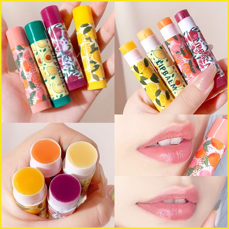 Son dưỡng môi hết khô nẻ môi hoa quả Molvsenlin Lip Balm 3.2g dành cho bạn gái và phụ nữ - Trung Đông Pharmacy