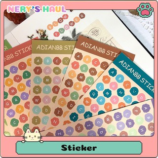 Sticker 🔆 Tấm hình dán chữ cái adianbb sticker trang trí bullet journal