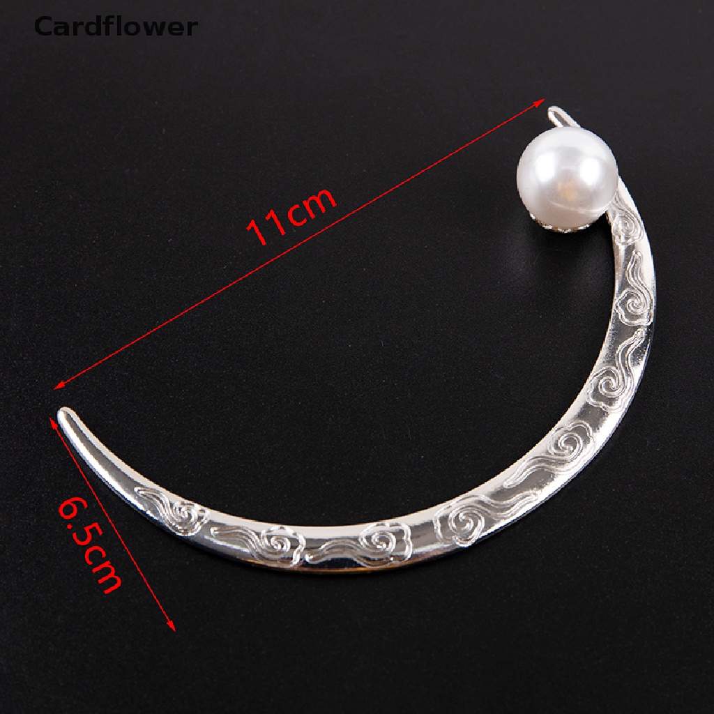 &lt; Cardflower &gt; Trâm Cài Tóc Xoăn Đính Ngọc Trai Phong Cách Trung Hoa Cổ Điển