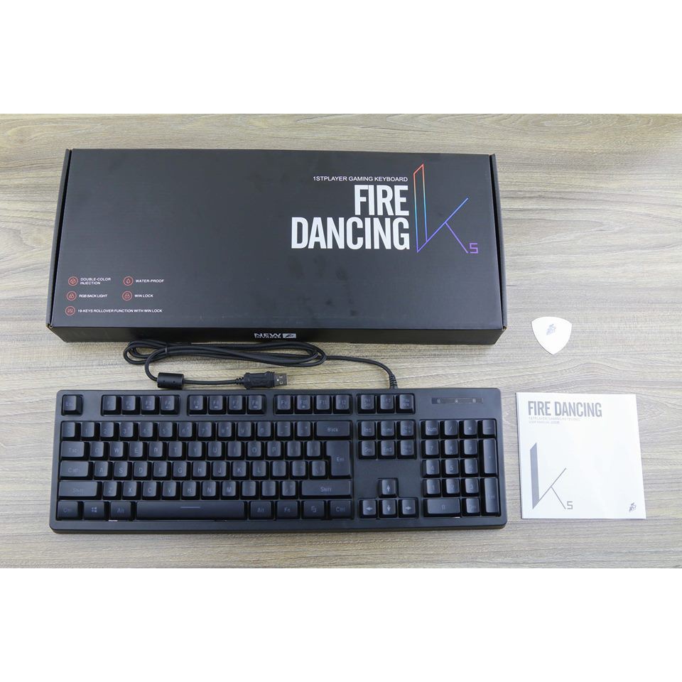 Bàn phím giả cơ 1stPlayer Dancing K5 chính hãng, bàn phím gaming Ninza phân phối Hàng Chính Hãng