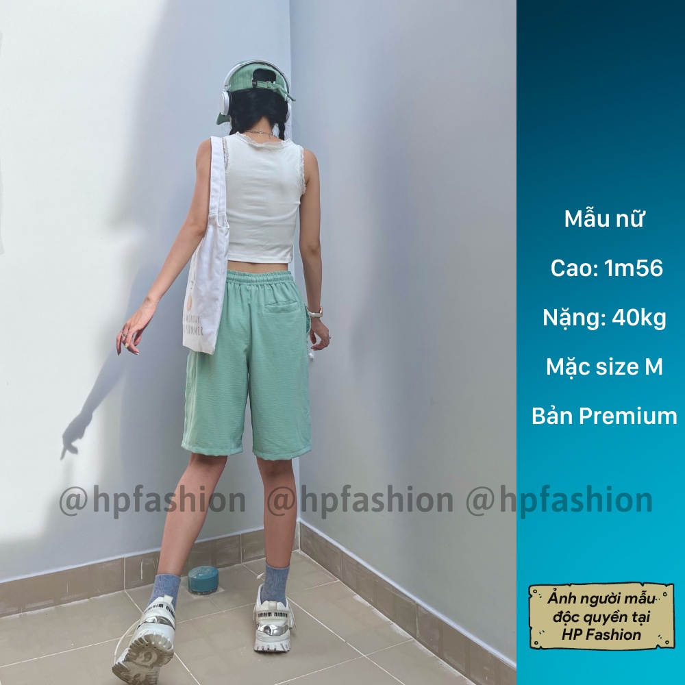 [Xả Kho] Quần đùi trơn chất đũi❤️ Quân short form unisex nam nữ - Happy Style