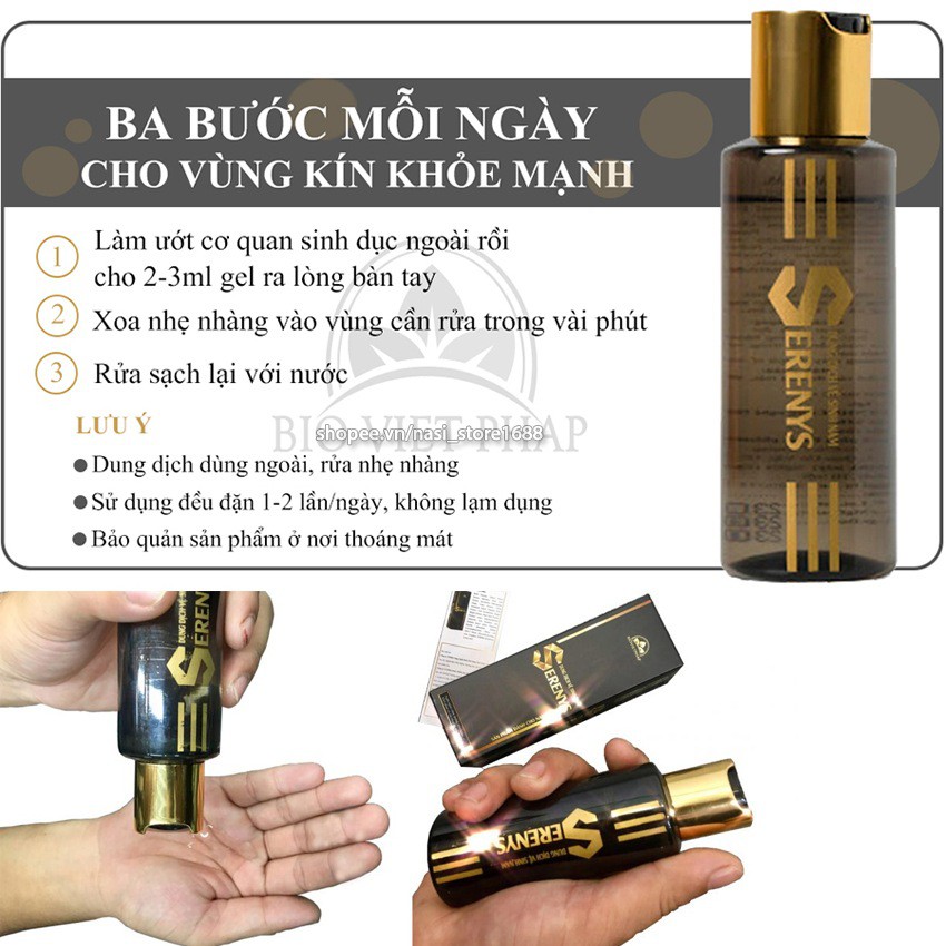 Combo 2 chai dung dịch vệ sinh nam Serenys giúp khử mùi hôi, làm sạch da vùng kín, được phái mạnh Việt tin dùng hàng đầu