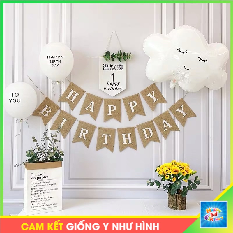 Set trang trí sinh nhật phong cách Hàn Quốc ( như hình)