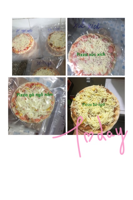 Combo 4 bánh pizza hút chân không sz 16cm