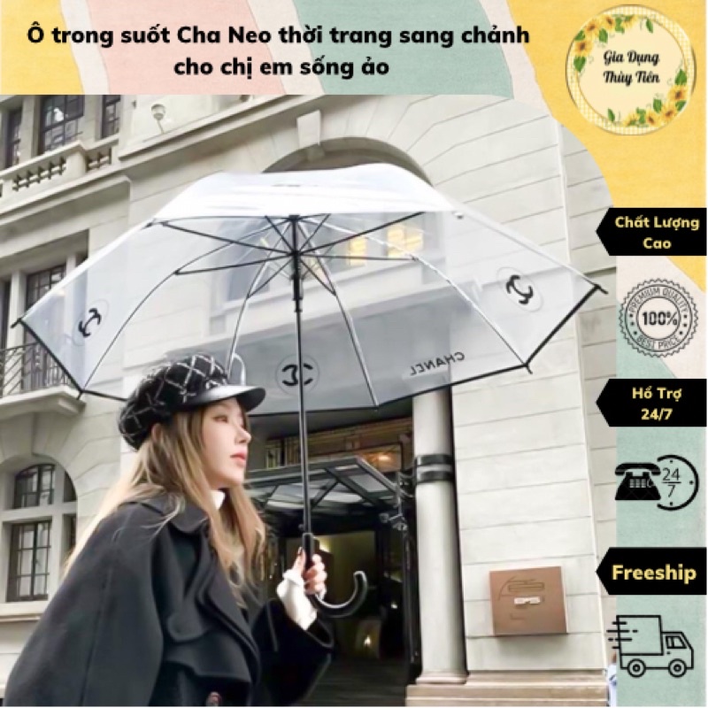 Ô trong suốt Cha Neo thời trang sang chảnh cho chị em sống ảo