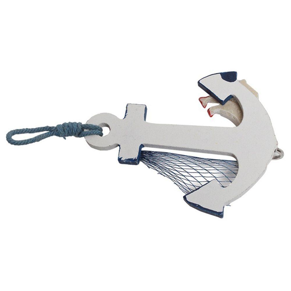 Móc Treo Đồ Hình Mỏ Neo Bằng Gỗ Phong Cách Địa Trung Hải