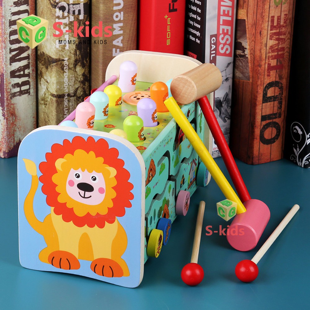 Đồ Chơi Cho Bé 1 Tuổi S-Kids, Trò Chơi Đập chuột kết hợp đàn Xylophone.