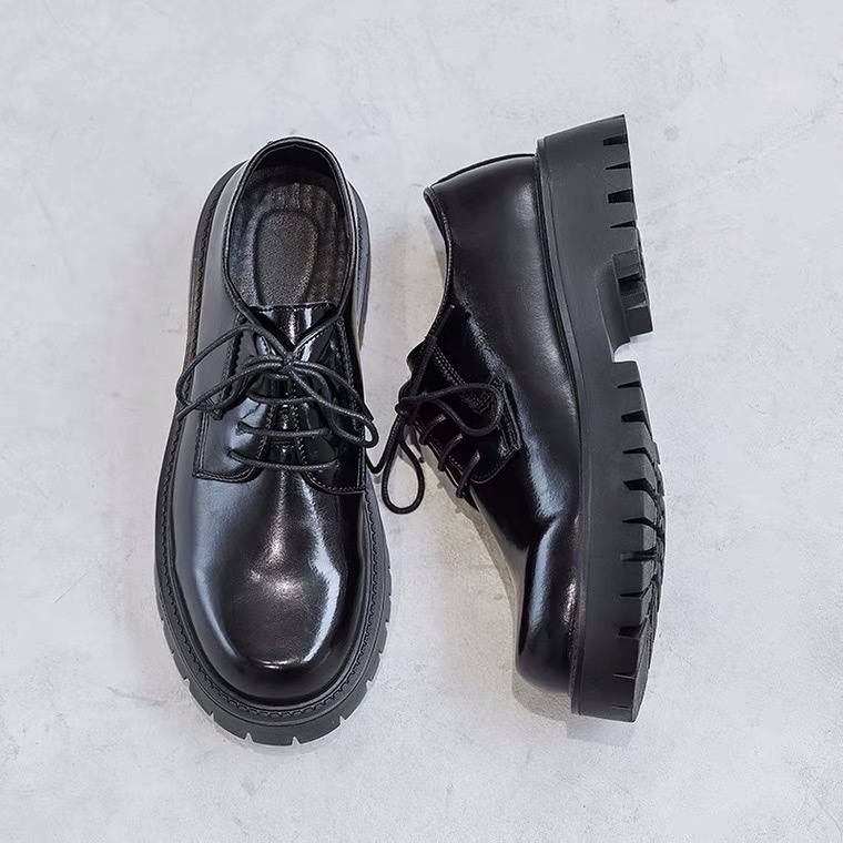Giày Chunky Derby cao cấp, Giày da nam HOMME hiện đại đế 4,5cm tăng chiều cao 2139-R