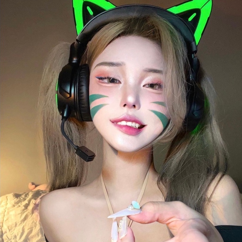 Tai nghe tai mèo Demon Dance YOWU Cat Ear Headphone 4 phiên bản Elf Black.