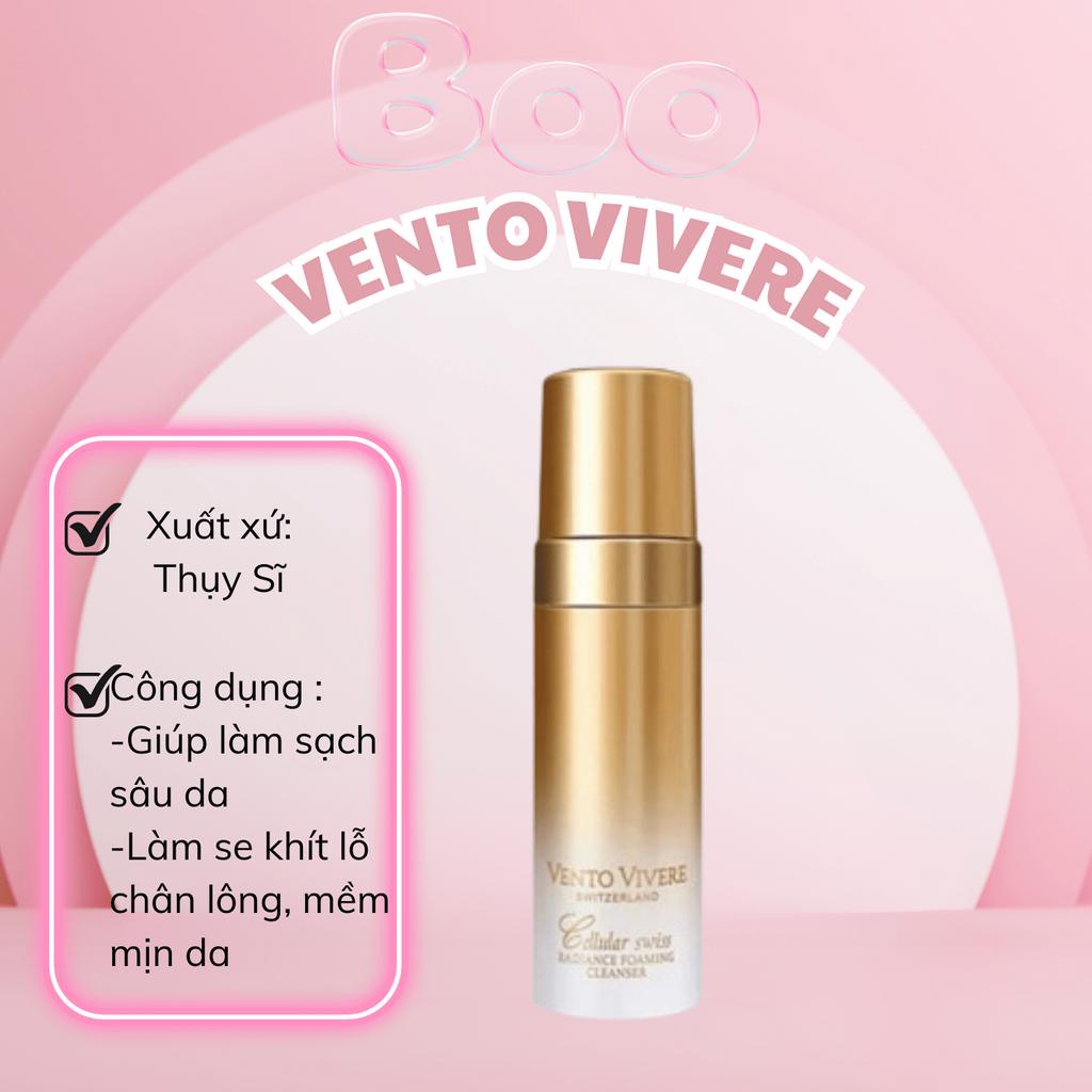 BỌT RỬA MẶT VENTO SELLULAR SWISS RADIANCE FOAMING CLEANSE