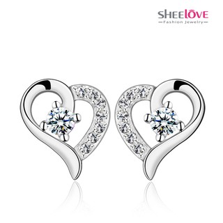 Bông tai trái tim nhỏ nhắn dễ thương - Quà tặng tình yêu - Bạc cao cấp - Xu hướng thịnh hành SE033