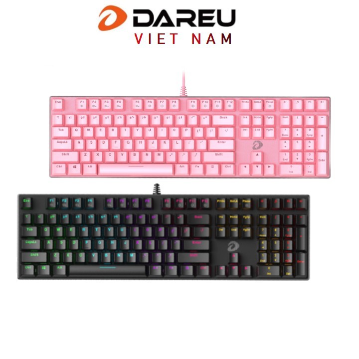 Bàn phím cơ Gaming DAREU EK810 Pink / Black (MULTI-LED, Blue/ Brown/ Red D switch)