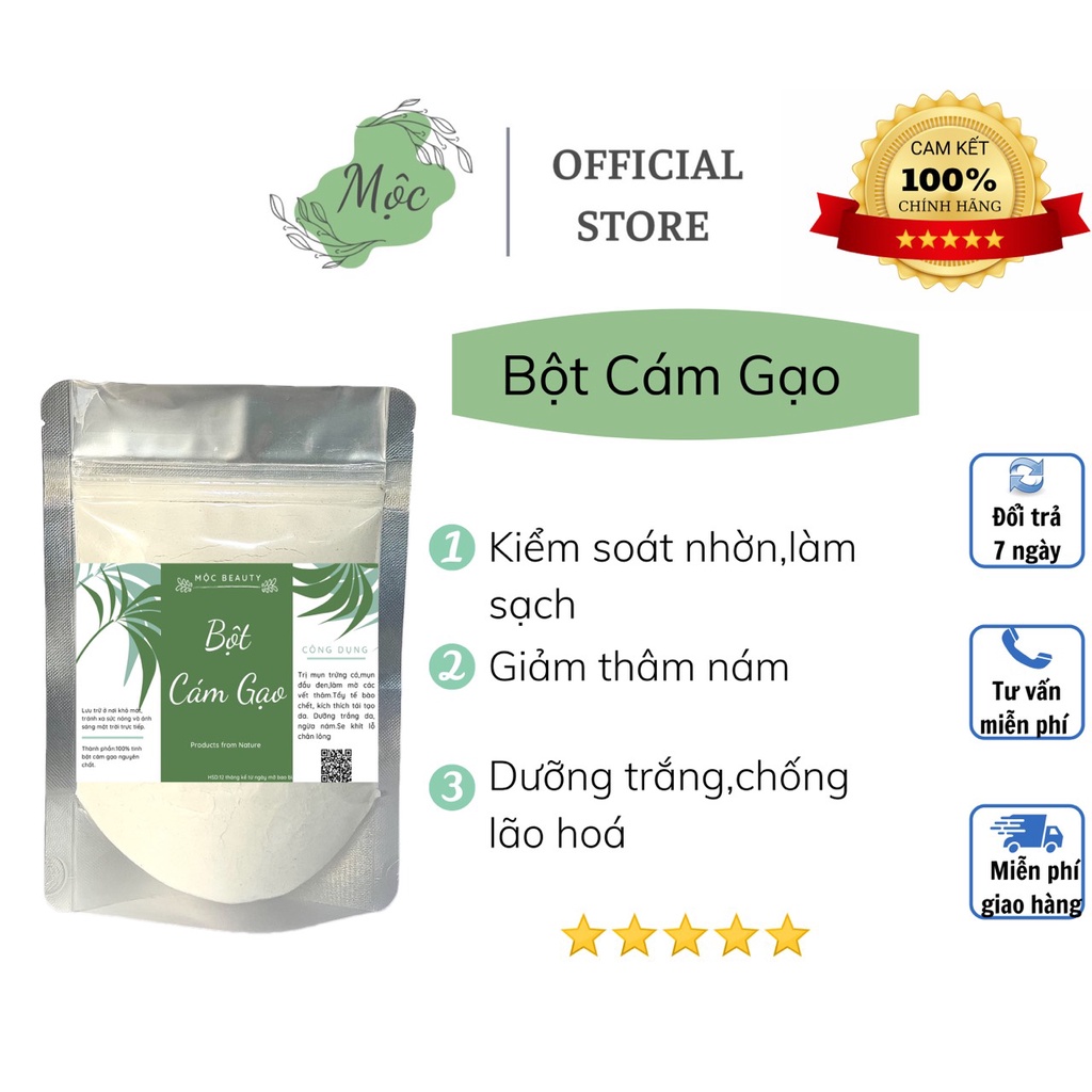 100gr bột cám gạo nguyên chất