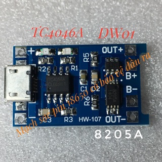 Mạch Sạc Pin Li-ion 18650 3.7V Có Bảo Vệ.Mạch Sạc Pin 1S.