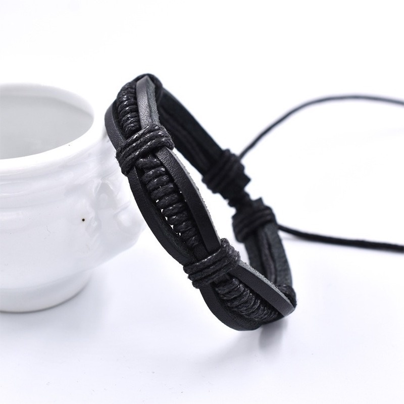 Vòng Tay Da 18CM Thiết Kế Vintage Cho Nam