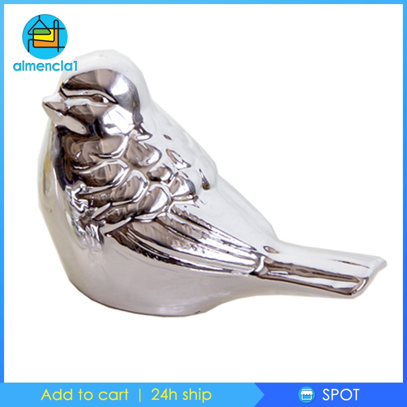 [ALMENCLA1]Ceramic Bird Magpie Shaped Ornament Decorative Accent Piece Desktop Decor L