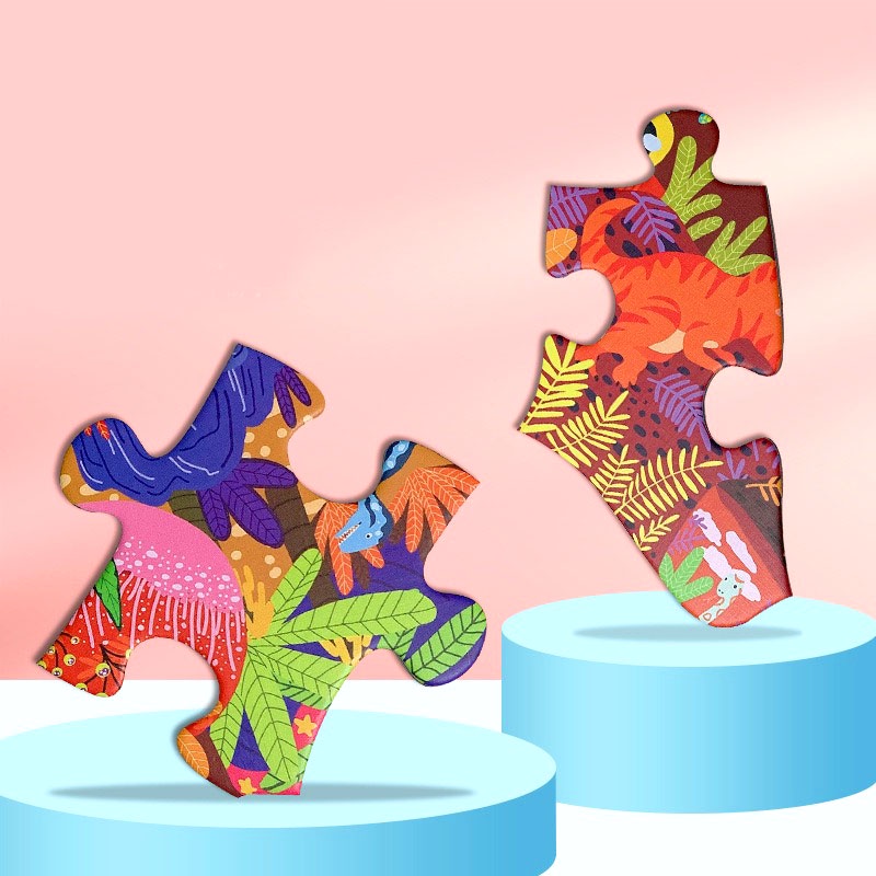BỘ XẾP HÌNH NGHỆ THUẬT 30-80 MẢNH HÌNH KHỦNG LONG, VOI, THỎ, CÁ HEO, GẤU - HÃNG AILEN JIGSAW