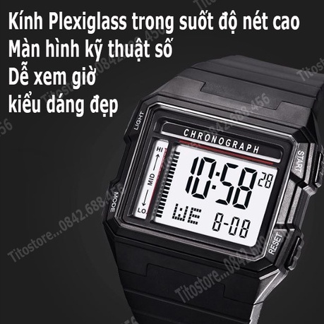 Đồng hồ Nam Lính Thủy Đánh Bộ Thể Thao,Chống Thấm Nước LED Báo Động,Kỹ Thuật Số Đeo Tay