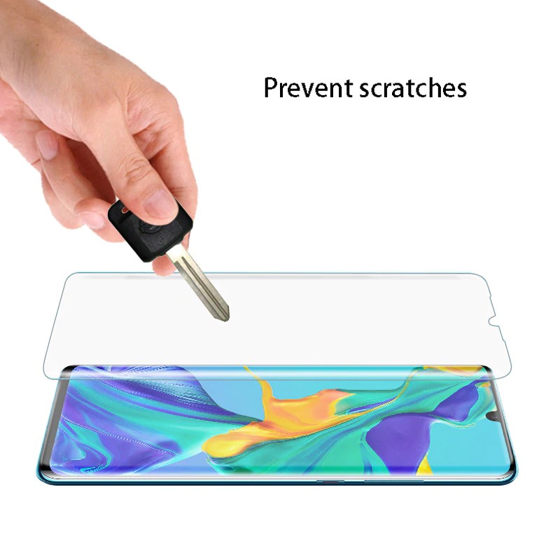 Miếng Dán Kính Cường Lực UV Full Màn Keo Nước Cho Huawei P30 Pro - Trong Suốt