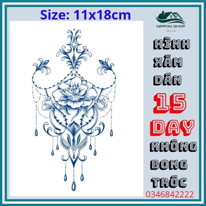 Hình Xăm Dán 15 Ngày Không Phai 11 x 18 cm Mẫu 461