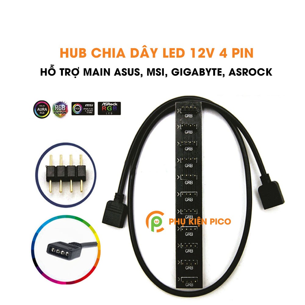 HUB chia LED 12v RGB 4 Pin hỗ trợ Main ASUS, MSI, GIGABYTE, ASROCK | BigBuy360 - bigbuy360.vn