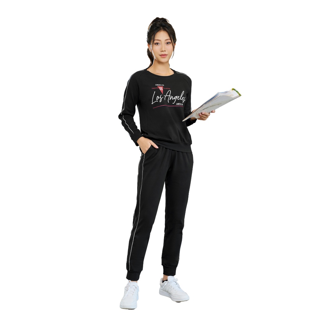 LAROMA Bộ nỉ nữ chui họa tiết