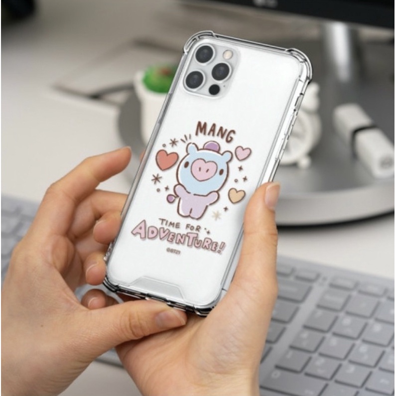 Ốp Điện Thoại Trong Suốt In Hình BT21 Cho IPHONE Và SAMSUNG