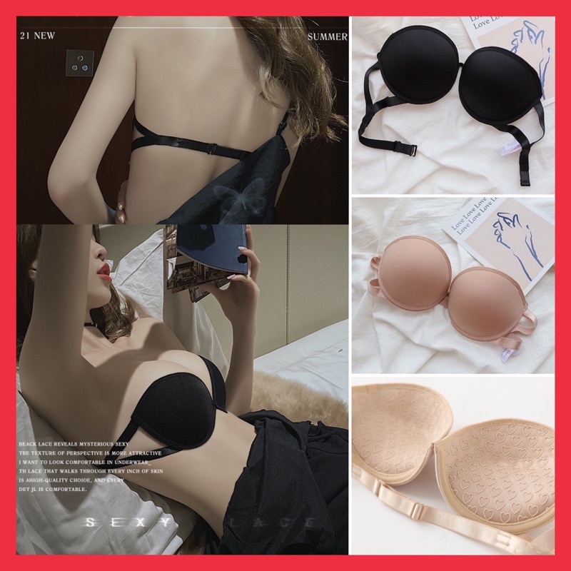 Áo Lót Đúc Tim Hít Massage Dây Trong 965