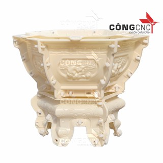 Khuôn Chậu Cảnh Đẹp, Khuôn Đúc Chậu Lục Giác 55 (Cây Tùng, PHÚC LỘC THỌ) Chân Đôn Kỷ