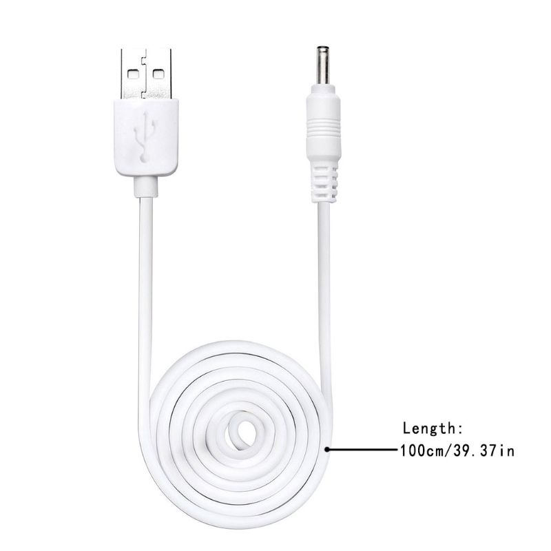 Dây cáp sạc chuyển đầu USB sang DC 3.5v 100cm cho máy rửa mặt Foreo Luna/ Mini/ Mini 2/ Go/ Luxe