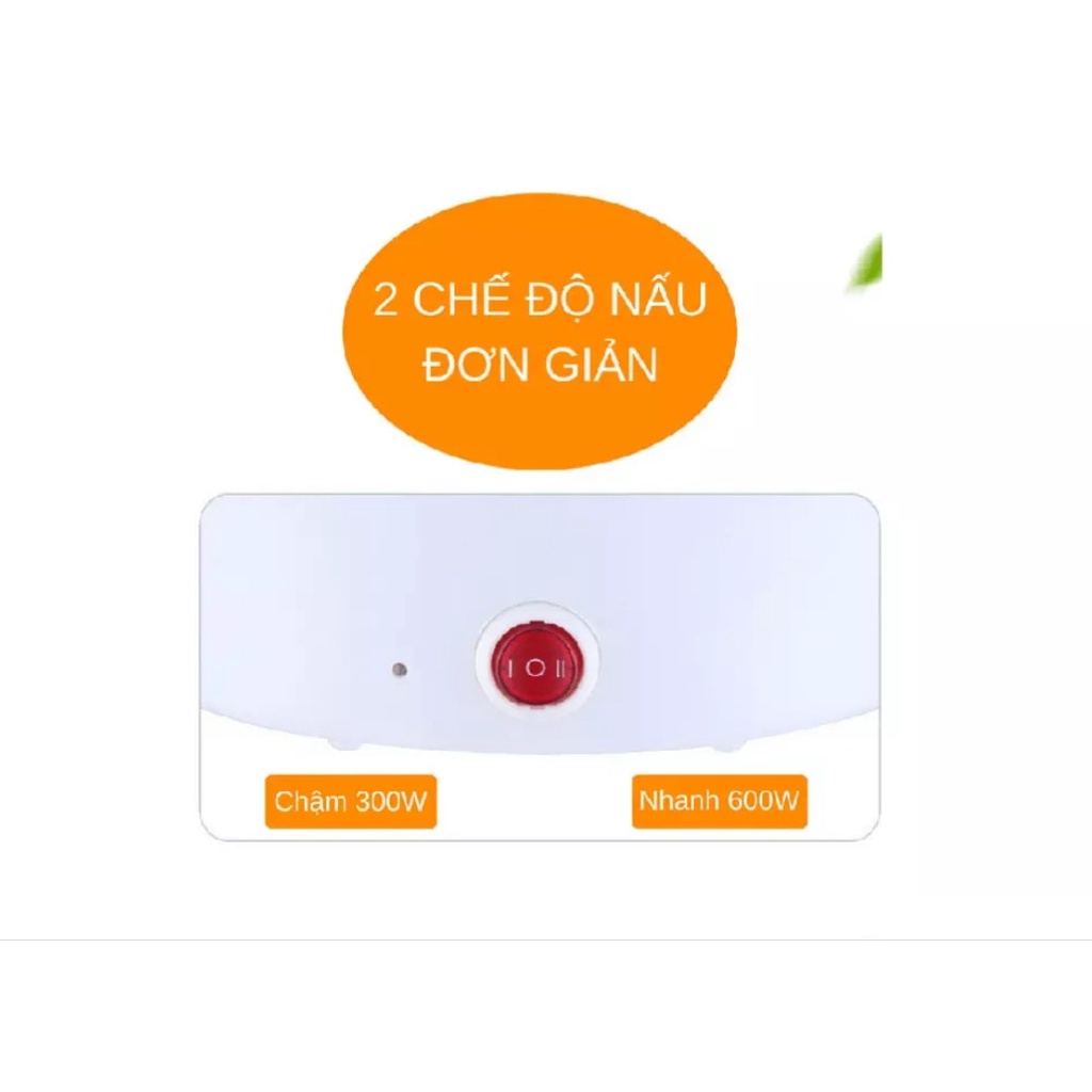 Nồi Điện Mini 2 nấc Hai Tầng Đa Năng Tặng Kèm Khay Hấp có thể Chiên, Xào, Nấu ăn, nấu cơm, nấu lẩu mini