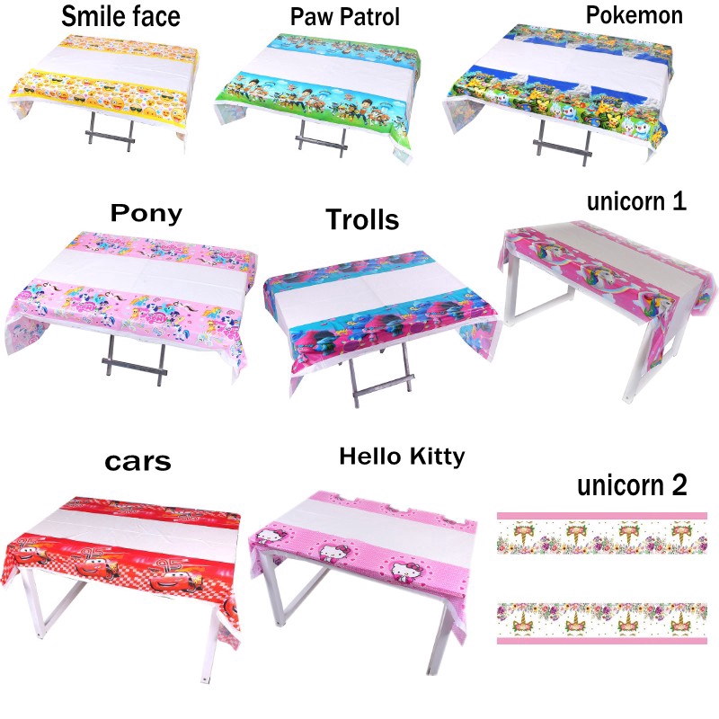 Khăn trải bàn họa tiết hoạt hình dùng 1 lần