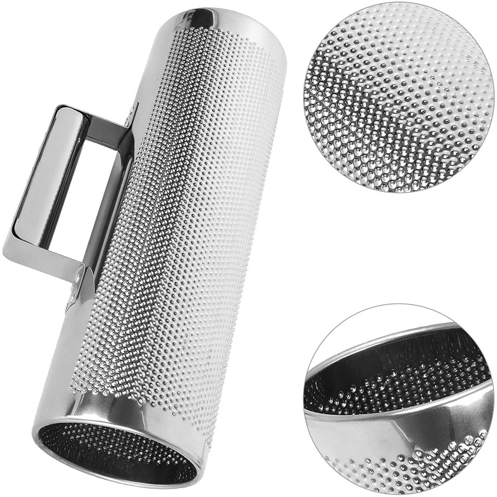 PISTA Dụng Cụ Lắc Cát Cầm Tay Hình Trụ Bằng Kim Loại Màu Đen