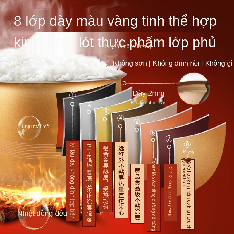 Lõi lót nồi cơm điện của Midea 3 lít 4 5 3L4L5L chống dính Phụ kiện chung bên trong