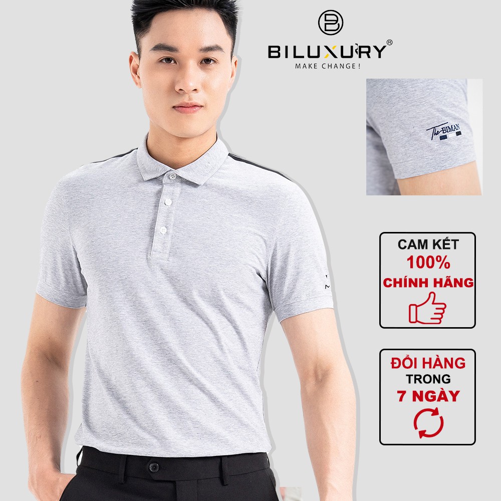 Áo polo nam Biluxury ngắn tay có cổ công nghệ kháng khuẩn độc quyền chất vải cotton thoáng mát 4APCT117