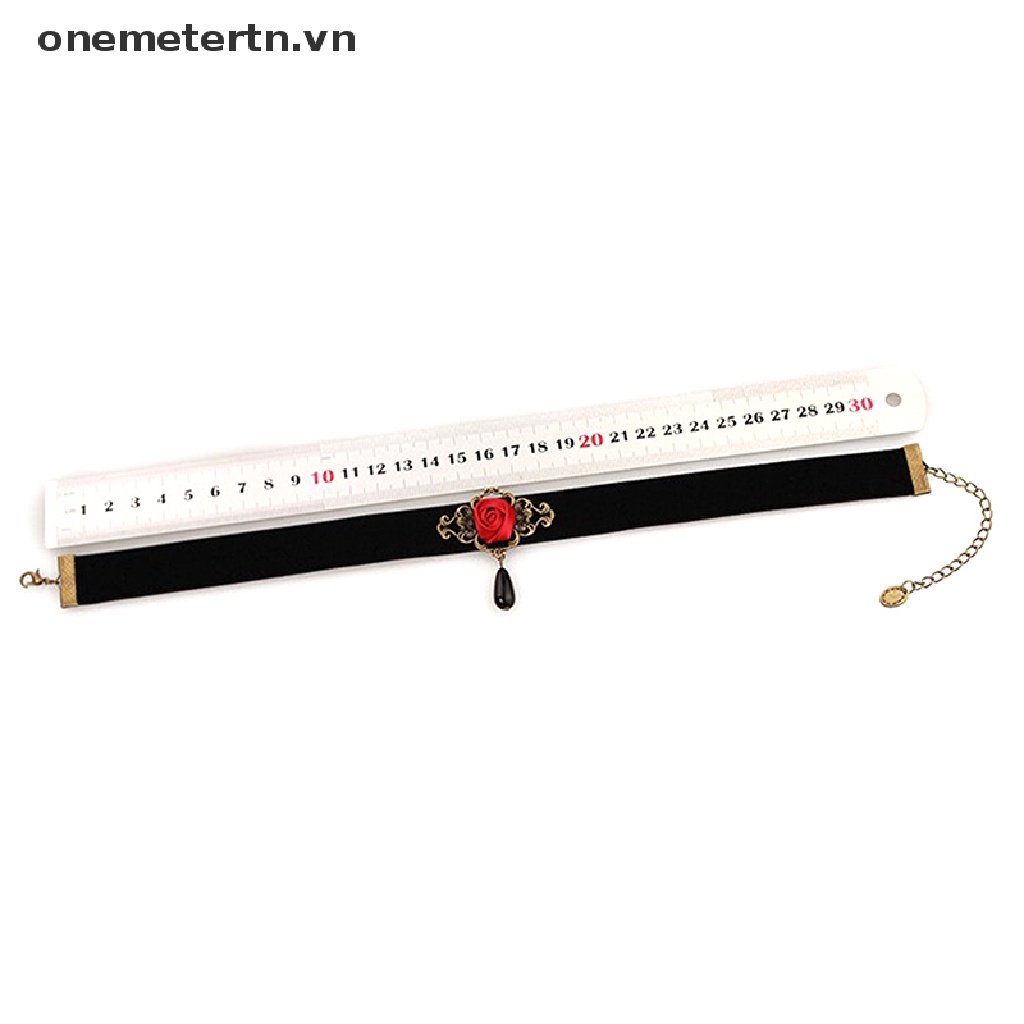 1 Vòng Cổ Choker Mặt Hoa Hồng Thanh Lịch Cho Nữ