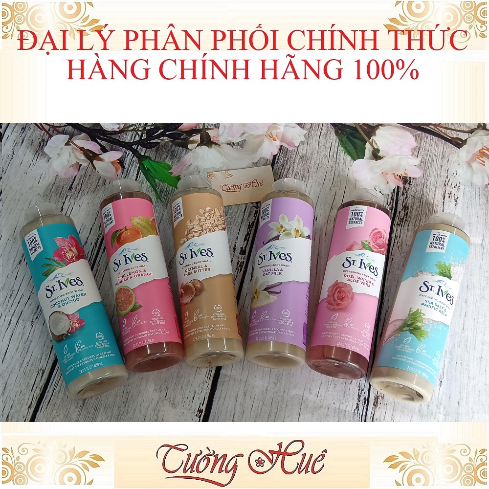 Sữa Tắm St. Ives Body Wash Nhiều Mùi - 650ml