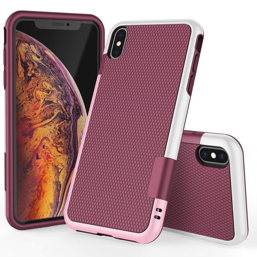 Ốp Điện Thoại TPU + PC Cứng Chống Sốc Chống Trượt Cho iPhone 11 Pro XS Max XR 8 7