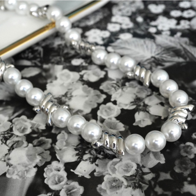 Vòng cổ Ngọc Trai Giả Phong Cách hip hop Cá Tính Dành Cho Cả Nam Và Nữ