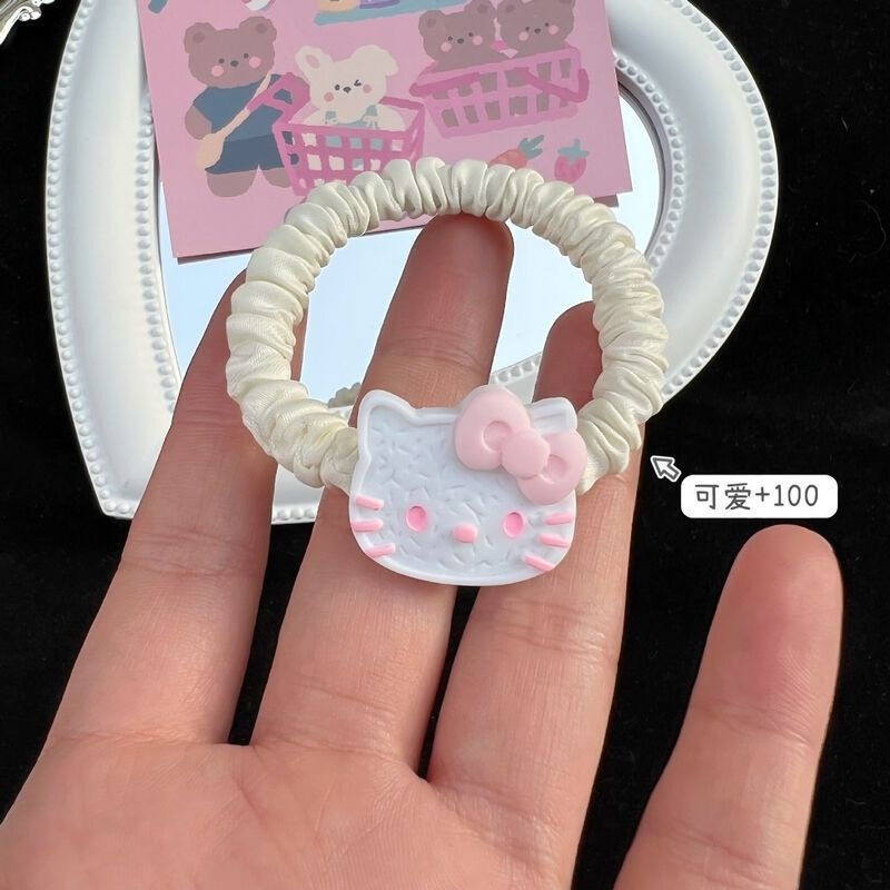 Dây Buộc Tóc Co Giãn Kiểu Nhật Bản Họa Tiết Hello Kitty Dễ Thương 2022