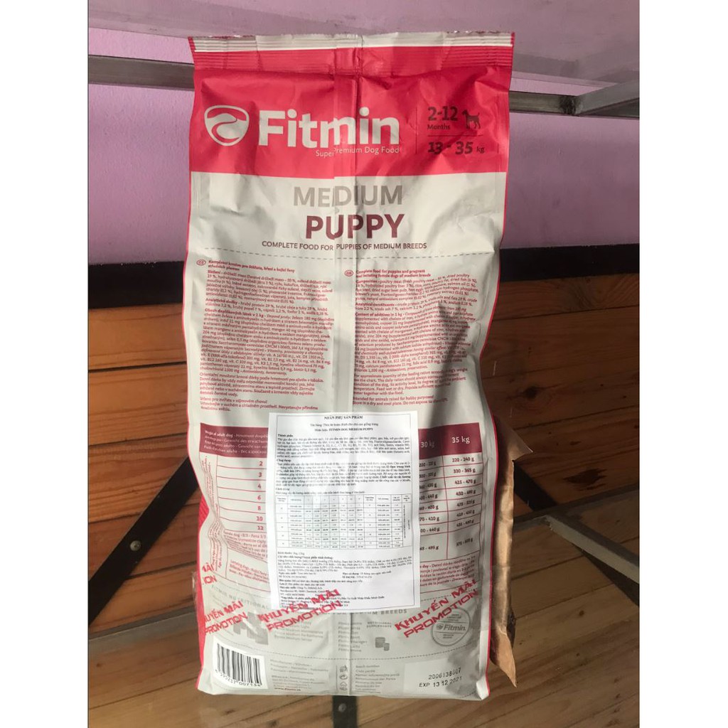 Fitmin Dog Medium Puppy 3KG - Thức Ăn Cho Chó Con Kích Thước Trung Bình Từ 2 - 12 Tháng 3KG