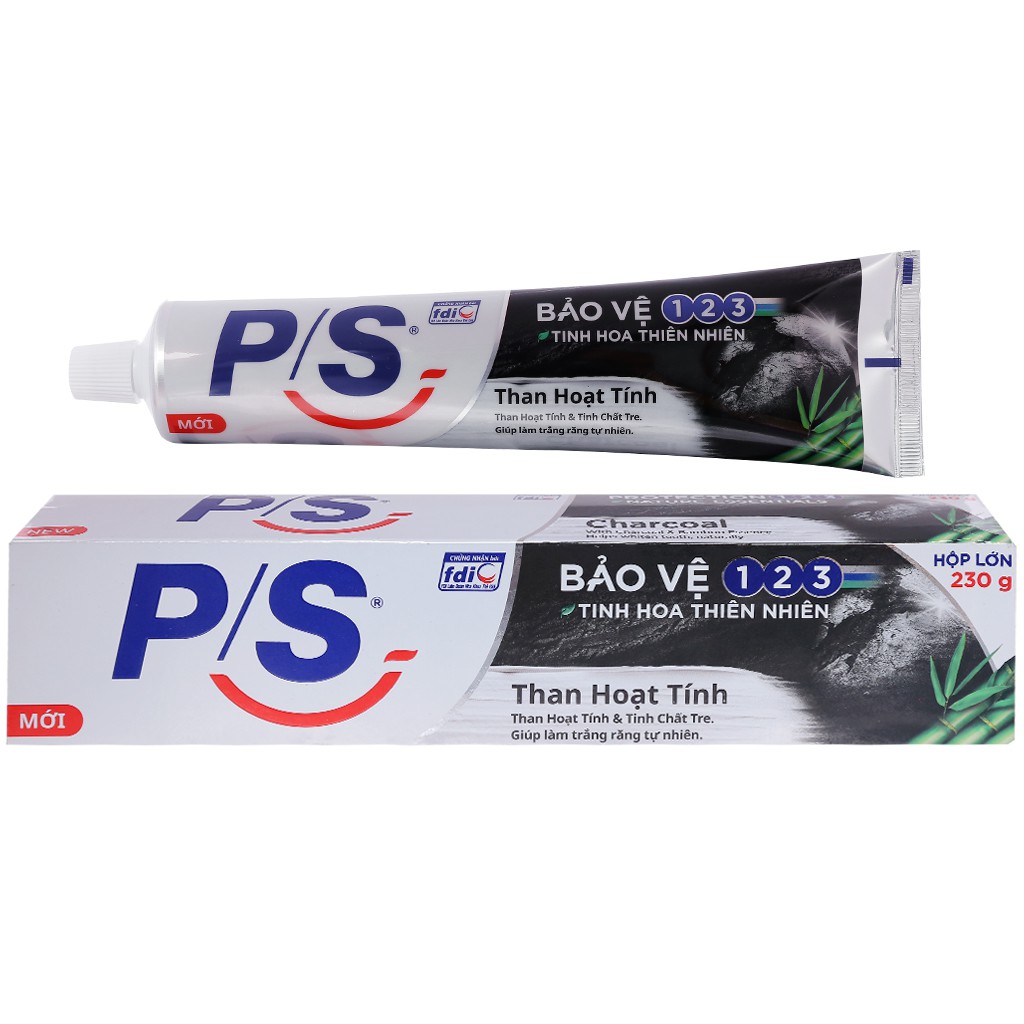 Kem đánh răng than hoạt tính và tinh chất tre PS bảo vệ 12