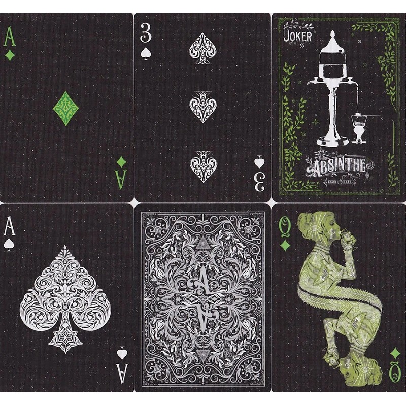 Bộ Bài Ellusionist Absinthe V2 Playing Cards, Thẻ Sưu Tập Bicycle, Trò Chơi Thẻ Ma Thuật, Đạo Cụ Ảo Thuật Cho Nhà Ảo Thuật