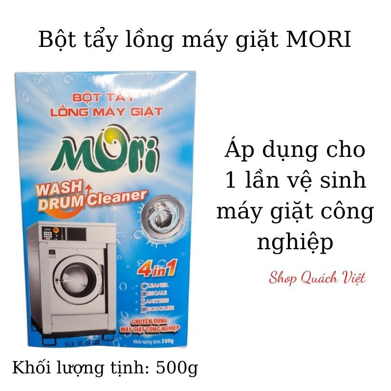 Bột tẩy lồng máy giặt Mori- đánh bay mảng bám trong máy giặt, hộp 250g/ 500g