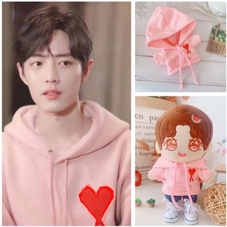 Outfit cho Doll 20cm - Áo Hoodie cheap moment Tiêu Chiến / tủ đồ Taobao