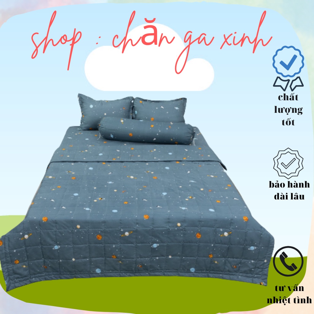 Bộ 5 Món Chăn hè Ga Gối Cotton Poly Combo hàng loại 1 - Nhiều Mẫu Lựa Chọn