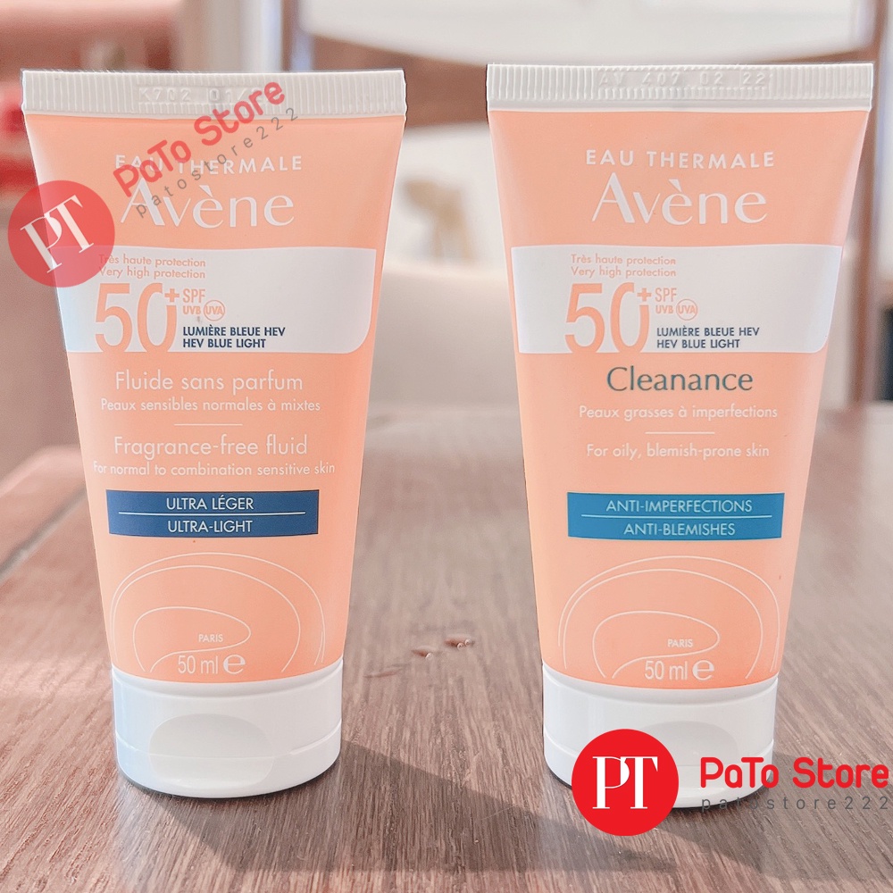 Kem Chống Nắng Avene Fluide, Cleanance SPF50 cho da dầu, khô, nhạy cảm 50ml