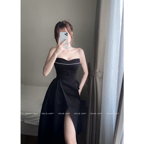 Váy nữ dự tiệc dáng dài xẻ tà thiết kế Melannie Dress JOLIE LOFT, đầm dáng ngắn sang trọng đi chơi