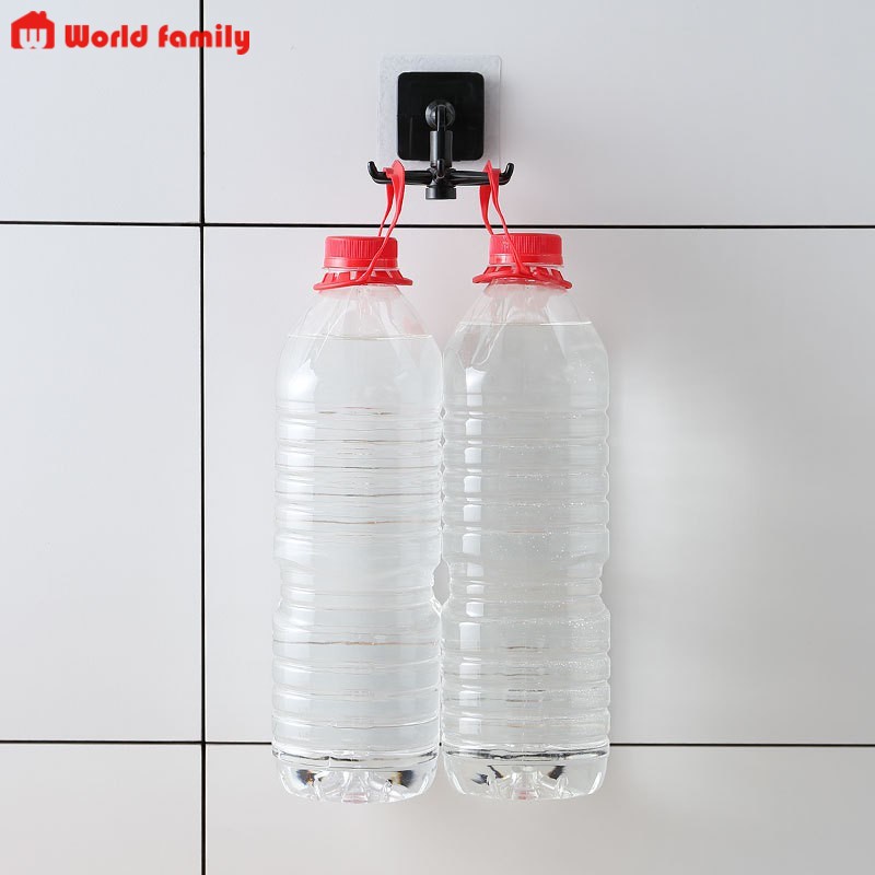 Móc Dán Tường 6 Chấu Có Thể Xoay 360, Móc Treo Đồ Nhà Bếp Nhà Tắm Tiện Lợi Đa Năng